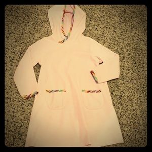 Hooded sweater dress.